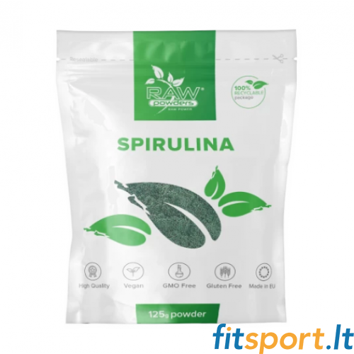 Neapstrādāti pulveri Spirulina 125 g. 